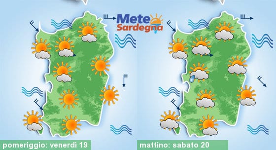 Arriverà il Maestrale e porterà una gran rinfrescata. Anche qualche nube su settori ovest e nord.