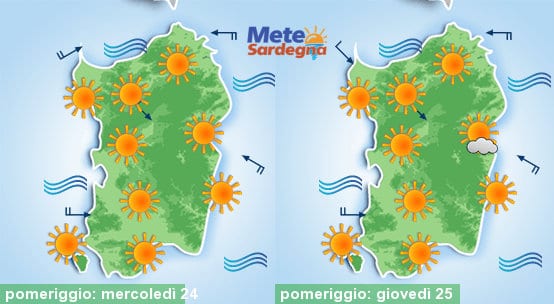 Confermata lunga parentesi estiva, con caldo crescente.