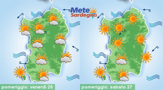 Si prospetta uno splendido weekend estivo e le piogge continueranno a latitare.