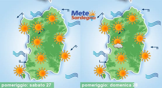 Meteo sardegna 17 - Un fine settimana caldo e soleggiato. Bel tempo duraturo