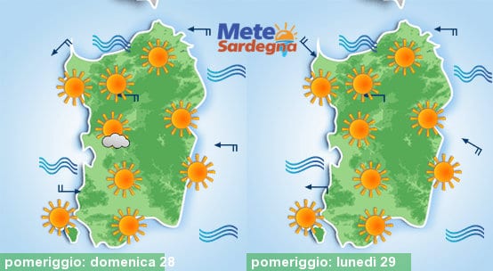Weekend e inizio settimana prossima con sole e caldo.
