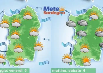 Meteo sardegna 2 350x250 - Sardegna, condizioni meteo soleggiate. Zone interne aria secca. E' piena Estate