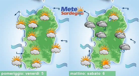 Ondata di caldo in arrivo, ma sabato anche qualche debole pioggia.