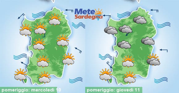 Arriva il caldo d'estate, ma anche molte nubi e qualche sporadica pioggia.