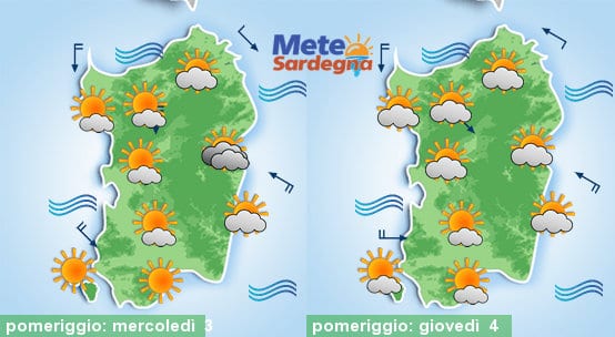 Mercoledì e giovedì prevalenza di bel tempo e temperature in aumento.