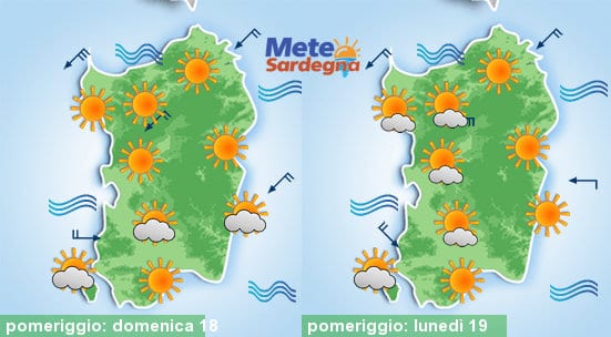 Domenica temperature giù, poi di nuovo caldo.