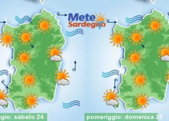 Meteo sardegna 17 350x250 - Meteo d’estate. In vista nuovo rialzo termico. Avvio luglio col solleone