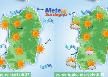 Meteo sardegna 19 350x250 - Weekend rovente, ma inizio settimana prossima oltre 40°C!