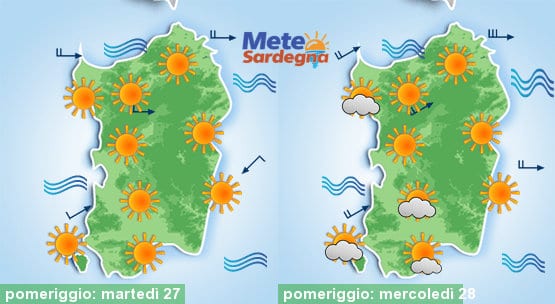 Meteo sardegna 19 - Clou del caldo, ci siamo: picchi di oltre 40°C. Poi crollo termico, possibili temporali