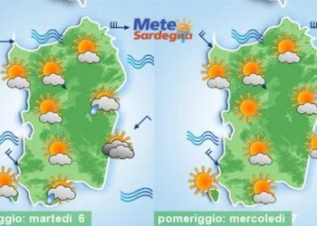 Meteo sardegna 2 350x250 - Capitolo caldo: a ovest torrido, a est afoso