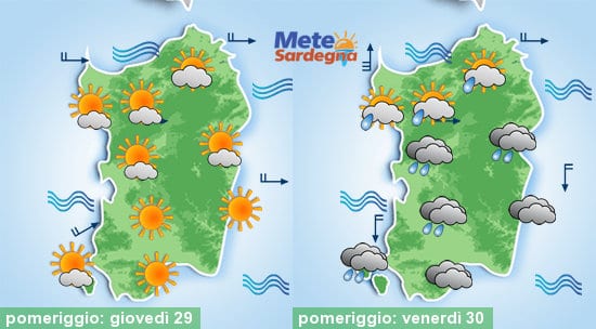 Domani prevalenza di bel tempo, venerdì ecco tornare le piogge. Temperature giù.