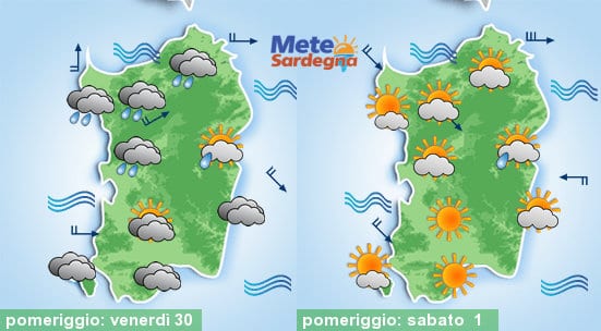 Meteo sardegna 22 - Caldo stop: nel weekend gran rinfrescata e qualche pioggia