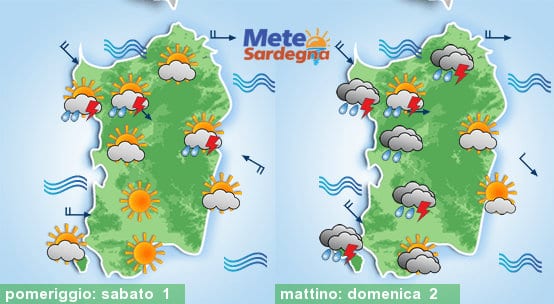 Meteo sardegna 23 - Meteo weekend tra fresco, piogge e temporali