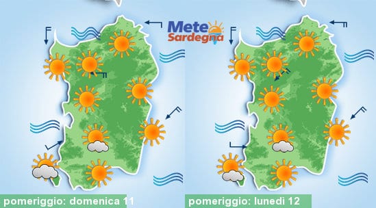 Meteo estivo e come detto caldo in rapida crescita.