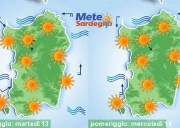 Meteo sardegna 7 350x250 - Meteo d’estate. In vista nuovo rialzo termico. Avvio luglio col solleone