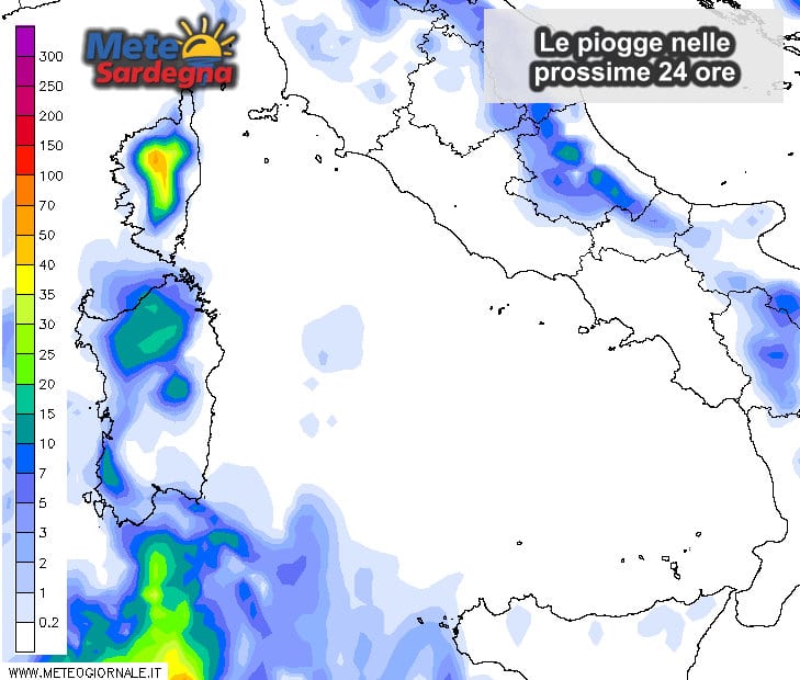 Piogge 1 - Tornano le piogge! Ecco la previsione per le prossime 24 ore