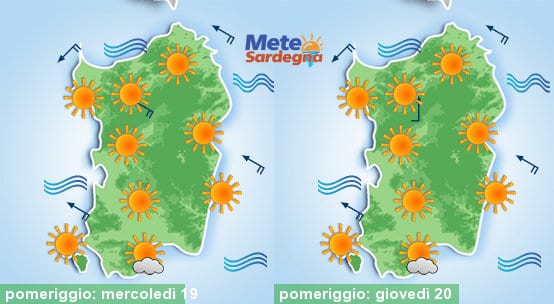 Meteo sardegna 13 - Di nuovo gran caldo, niente piogge: prosegue l'estate "africana"