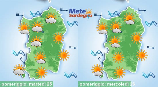 In arrivo il Maestrale, temperature in brusco calo.