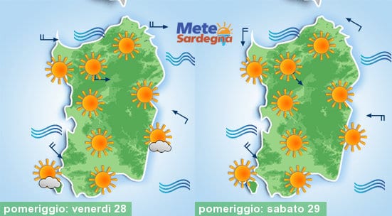 Meteo sardegna 19 - Via il Maestrale, riparte l'estate "africana"