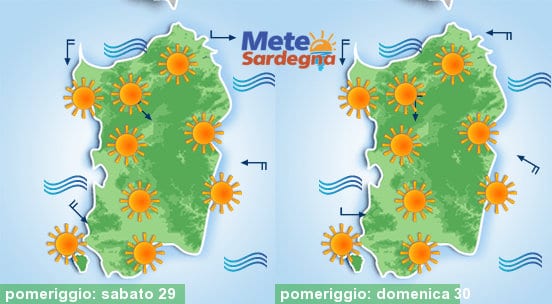 Si prospetta un weekend caldo e assolato.