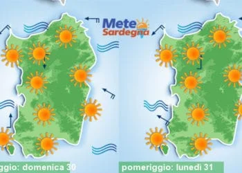 Meteo sardegna 21 350x250 - Meteo d’estate. In vista nuovo rialzo termico. Avvio luglio col solleone