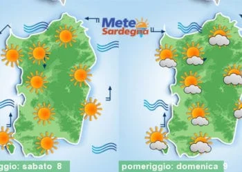 Meteo sardegna 5 350x250 - Meteo d’estate. In vista nuovo rialzo termico. Avvio luglio col solleone