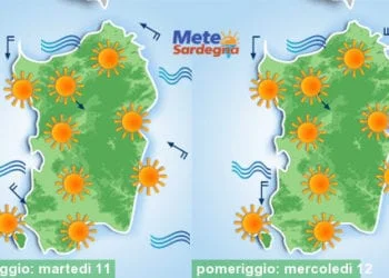 Meteo sardegna 7 350x250 - Meteo d’estate. In vista nuovo rialzo termico. Avvio luglio col solleone