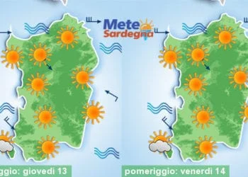 Meteo sardegna 9 350x250 - Martedì temperature in diminuzione
