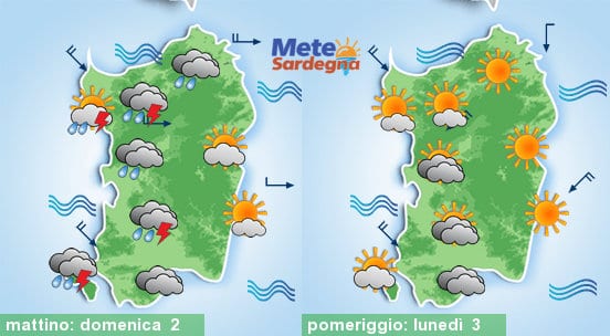 Meteo sardegna - Maestrale e domenica nuove piogge. Le ultimissime meteo