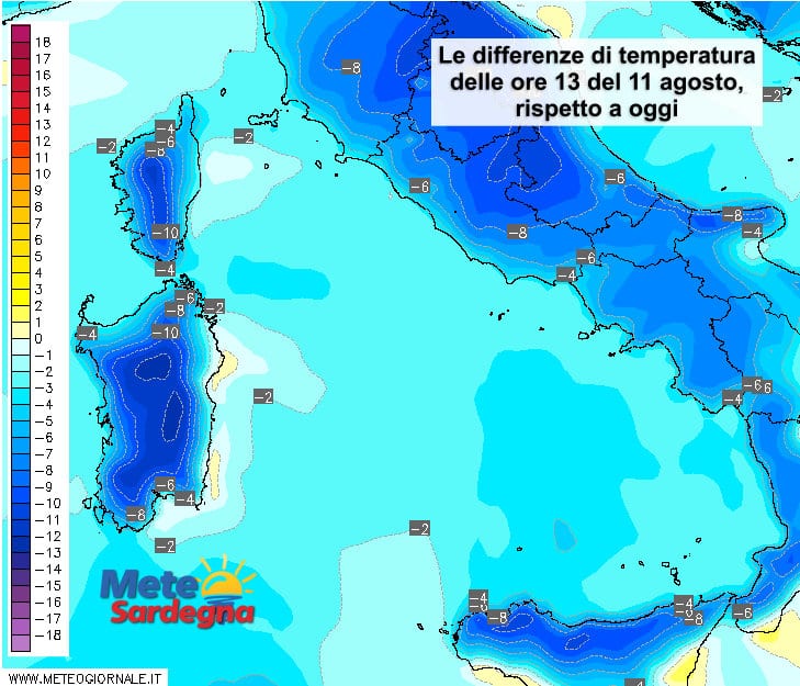 Variazioni termiche - Caldo record al capolinea: crollo temperature alle porte