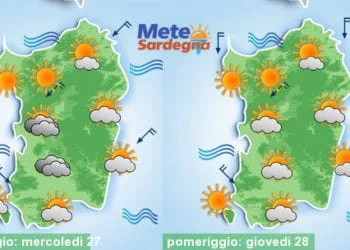 Meteo sardegna 1 350x250 - Bel tempo, più caldo giovedì e venerdì. Poi peggioramento meteo