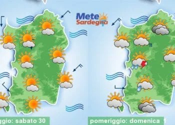 Meteo sardegna 3 350x250 - Acuto maltempo in arrivo