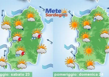 Meteo sardegna 350x250 - Arrivano altre piogge e temporali