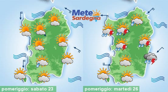 Nel pomeriggio possibili temporali nel sud. Martedì più forti e diffusi