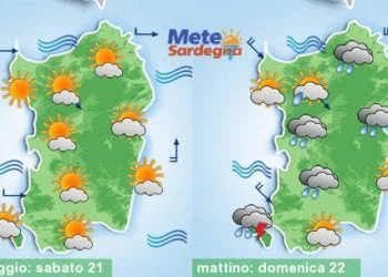 Meteo sardegn 350x250 - Acuto maltempo in arrivo