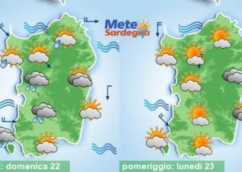 Meteo sardegna 11 350x250 - Acuto maltempo in arrivo