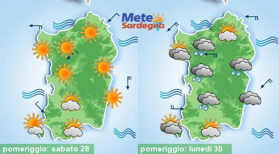 Meteo sardegna 16 - Progressivo cambiamento meteo nel ponte di Ognissanti