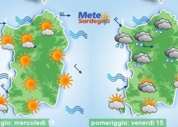 Meteo sardegna 7 350x250 - Graduale cambiamento meteo: torna la pioggia