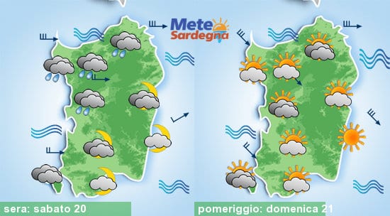 Meteo Sardegna 14 - Burrasca di Maestrale imminente, con qualche debole pioggia