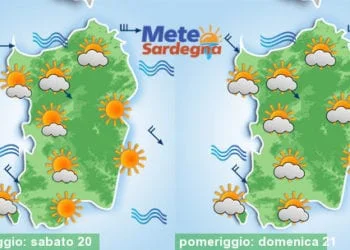 Meteo sardegna 12 350x250 - Giovedì Scirocco, da venerdì Maestrale e temperature giù