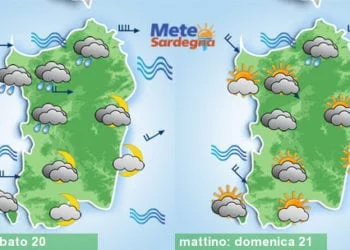 Meteo sardegna 13 350x250 - Vento, confermata burrasca. Nel weekend irruzione fredda