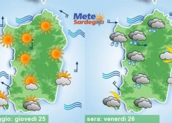 Meteo sardegna 15 350x250 - Arrivano altre piogge e temporali