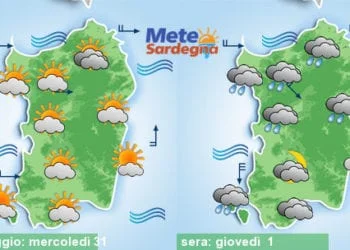 Meteo sardegna 20 350x250 - Venerdì brutto tempo, con piogge. Da sabato più freddo