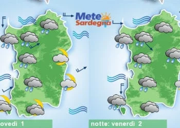 Meteo sardegna 21 350x250 - Venerdì brutto tempo, con piogge. Da sabato più freddo