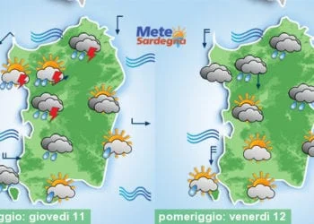 Meteo sardegna 7 350x250 - Venerdì brutto tempo, con piogge. Da sabato più freddo