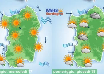 Meteto sardegna 350x250 - Venerdì brutto tempo, con piogge. Da sabato più freddo