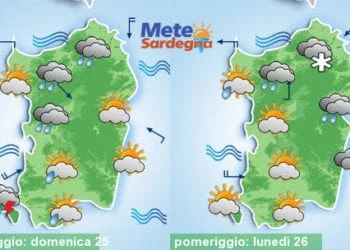 Meteo sardegna 16 350x250 - Perché è così difficile per il gelo raggiungere la Sardegna?
