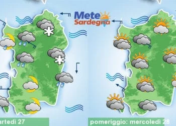 Meteo sardegna 17 350x250 - Maltempo domenica: neve a che quote?