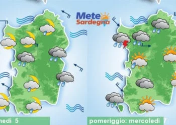 Meteo sardegna 3 350x250 - Arrivano altre piogge e temporali