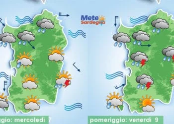 Meteo sardegna 5 350x250 - Arrivano altre piogge e temporali